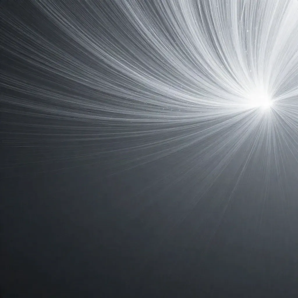 Silver filaments converging into a soft white bloom in graphite space.